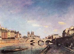 Johan-Barthold Jongkind The Seine and Notre-Dame de Paris Spain oil painting art